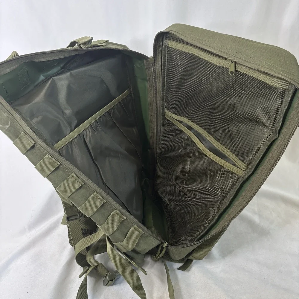 USCCA Military Green Tactical Backpack Adjustable Straps Multi Pocket Gorpcore